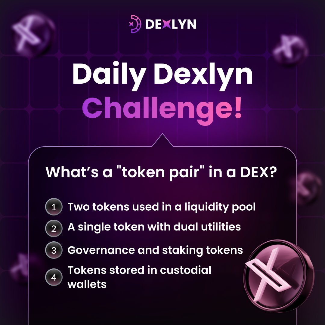 DexlynLabs's tweet photo. 🔥 Ready for today’s challenge?
Drop your answer in the comments, earn points, and move closer to those awesome rewards! 💸 

#dexlyn #Supra #TradingGame #LFMove #challenge #dex #tokens https://t.co/pF37Dhn246