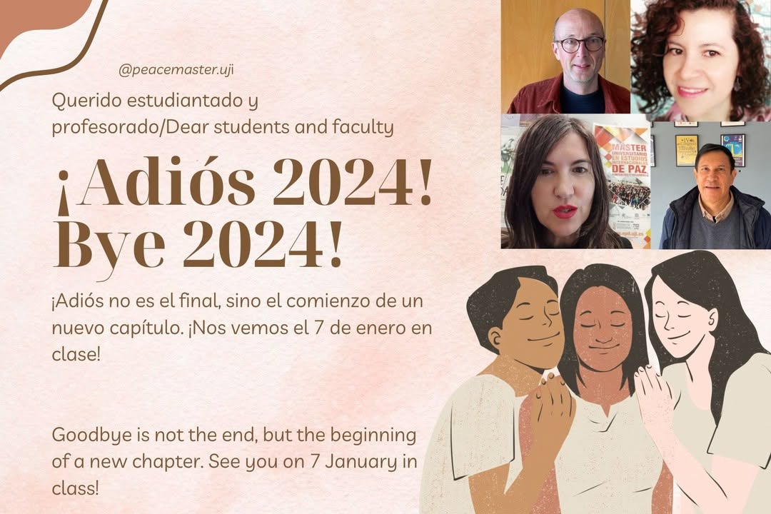 --🎆☮️ -- Nos despedimos de otro año de docencia hasta el 2025.¡Nos vemos el 7 de enero en clase!

--🎆☮️--We say goodbye to another year of teaching until 2025. See you in class on January 7th!