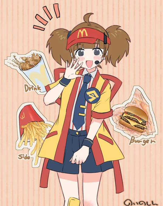 いまだけダブチ食べ美ちゃん描いてみました