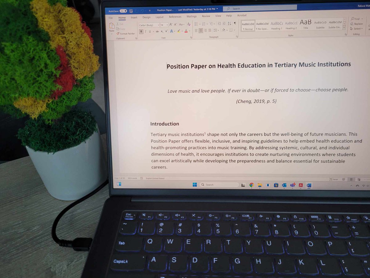 🎉 The 1st version of our Position Paper on Health Education in Tertiary Music Schools is almost here!

Co-authored with 100+ experts worldwide, it reimagines how health &amp; artistry intersect in music training.

Next step: feedback! 🌍🎶

#MusicEducation #Collaboration