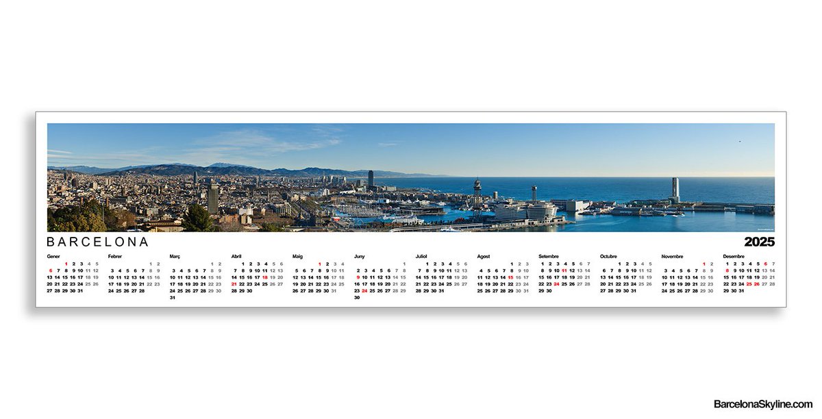 Ja tenim els calendaris panoràmics del 2025!!!

Impressió en paper fotogràfic a 100x26cm.

Podeu trobar i comprar tots els models al web de BarcelonaSkyline.com o en aquest link:
👉 bit.ly/2BlFLW7 👈