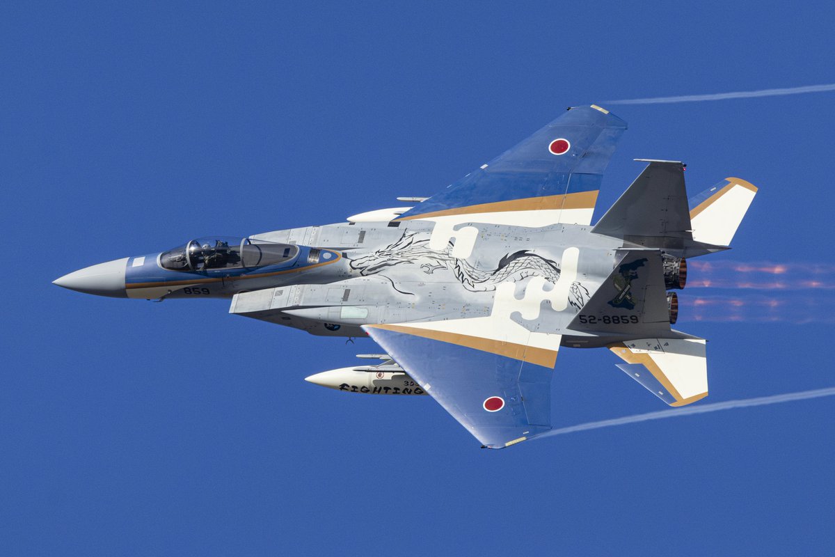 F-15 特別塗装機による機動飛行 気持ちの良い青空に恵まれて良かった