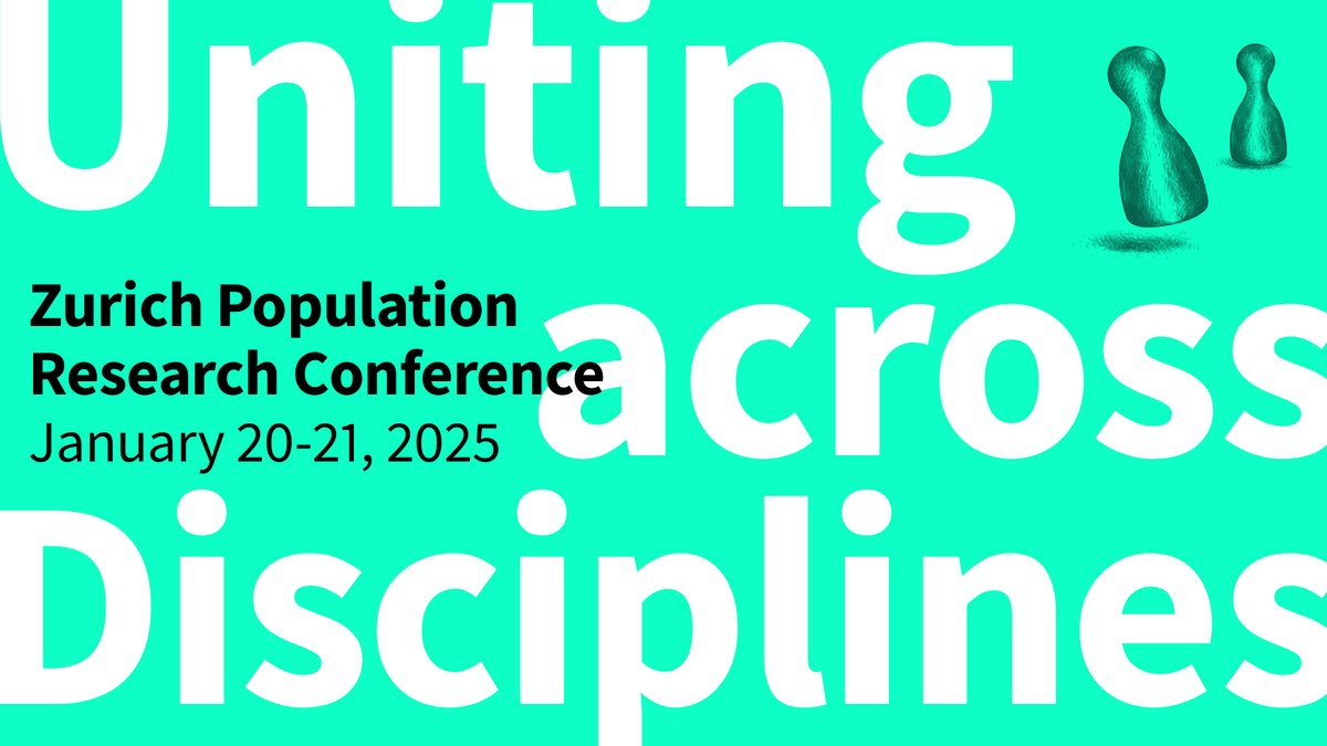 Register by 13 Dec for the inaugural Zurich Population Research Conference on 20–21 January 2025.
Theme: "Uniting Population Research Across Disciplines: Novel Approaches, Innovative Strategies, and Mutual Learning"
View the program &amp; secure your spot: prc.uzh.ch/en/conference.…