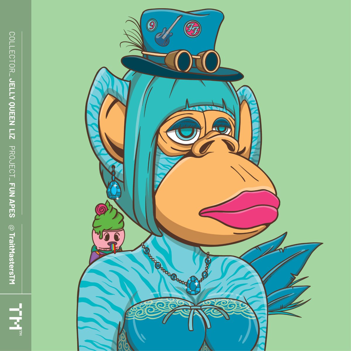 TraitMastersTM's tweet photo. Had a quick connect with @FunApes_NFT TraitLover™ @jellyqueen_liz last week. Stay peeped for some candy coloured chat v soon.
#TraitMastersTM
#FunApesNFT
#NFTCollector
#NFTArt
#NFTTraits https://t.co/IQ4OKHG0Kb