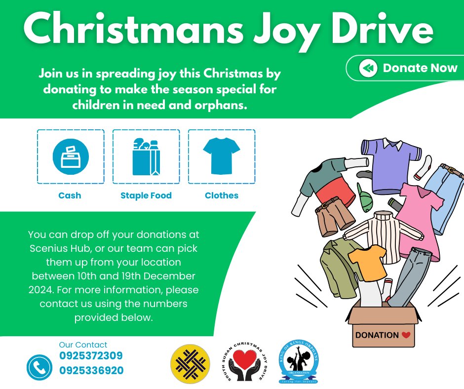SceniusHub's tweet photo. 🎄✨ Join the #ChristmasJoyDrive! Spread love this season by donating food, clothes, or toys for children &amp; orphans.

📍 Drop-off: Scenius Hub
📅 Collection: 10-19 Dec 2024
📞 Need pickup? Call us, and we'll come to you!

Let’s make this Christmas magical! 🎁❤️ #SeasonOfGiving https://t.co/7dRM1CI7X8