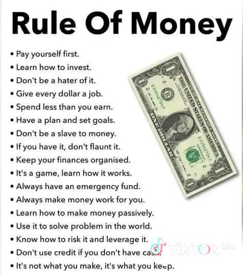 Cleinclement's tweet image. Rules of money