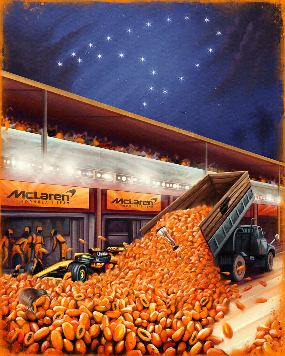 McLarenF1's tweet photo. It's a papaya party over here. 🧡🥳

#ThisTeam https://t.co/YpeCEZabCN