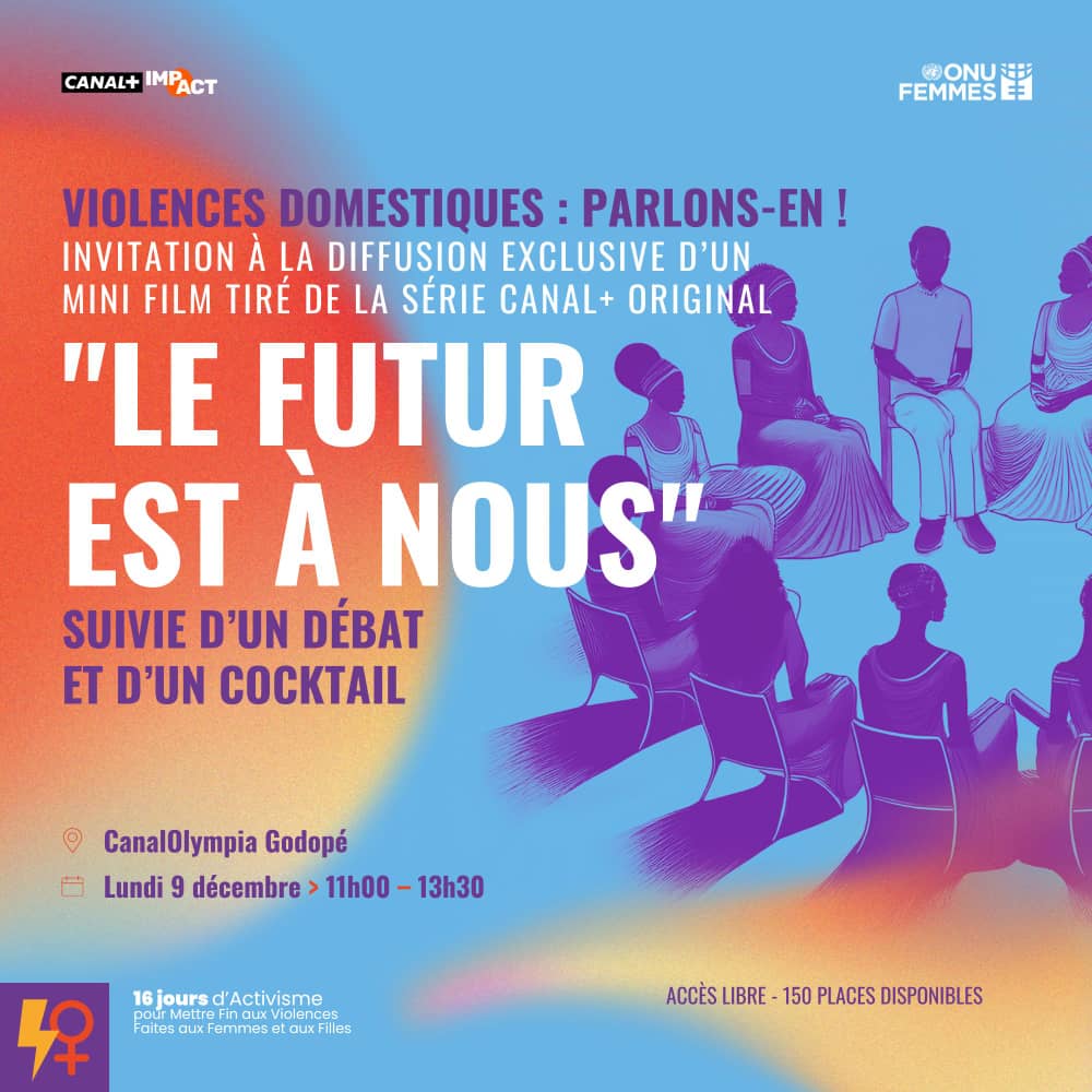 Rdv ce matin de 11h à 13h30 à Canal Olympia Godopé pour la Projection d'un Mini film tiré de la série "LE FUTUR EST À NOUS" de <a href="/canalplus/">CANAL+</a> qui parle de violences domestiques. Échanges/débats entre jeunes engagés contre les violences faites aux Femmes/Filles.
#16JoursdActivisme