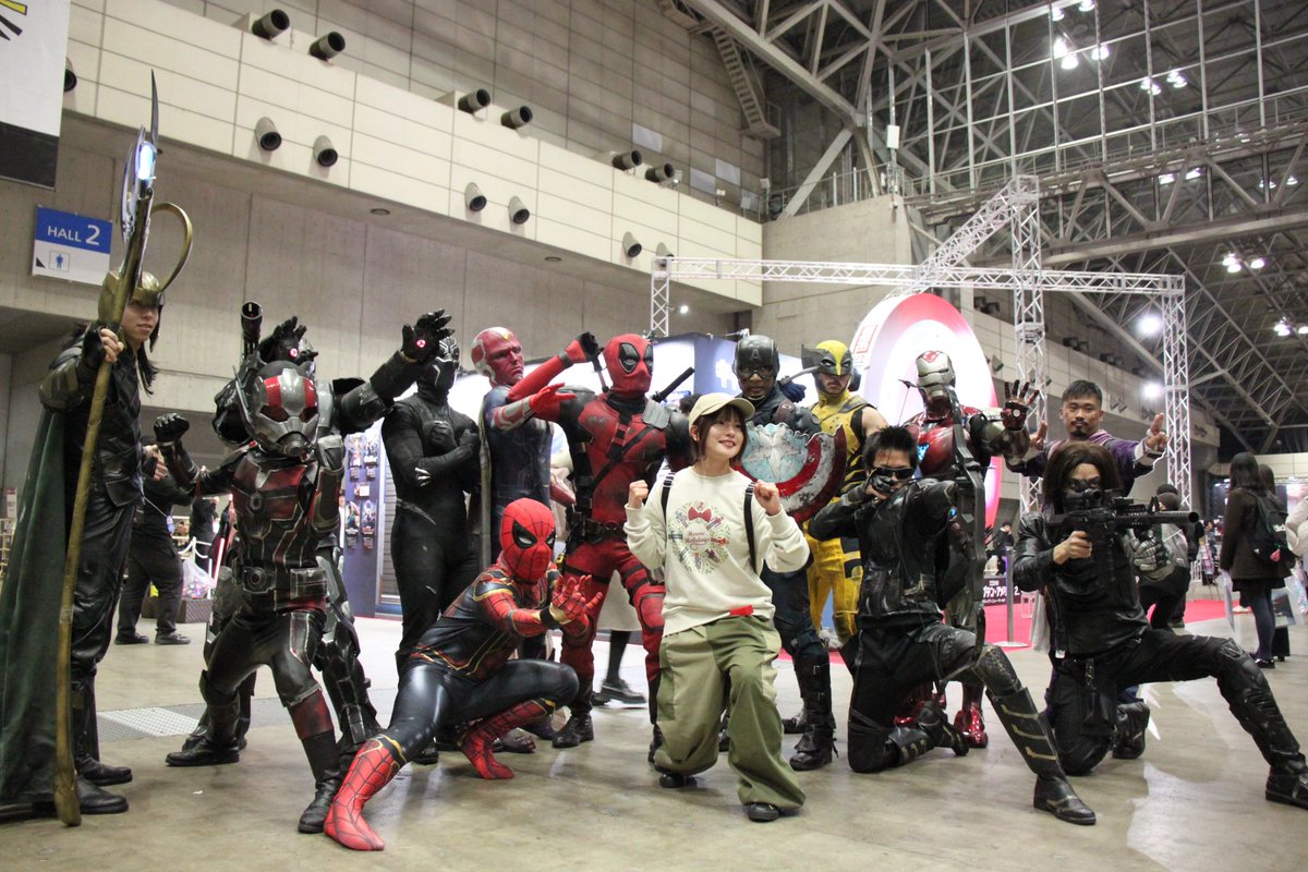 Takudarman's tweet image. 今年もみーさんと写真を撮らして頂きました！！
ありがとうございました！！
@imy_miiii @captainfm761 @shoboy88 @toni__yuta_ku @doctornaberange @vWo3brE1BP58177 @wounds935 
 #東京コミコン2024  #スパイダーマン #ナベンジャーズ  #レッドスカル