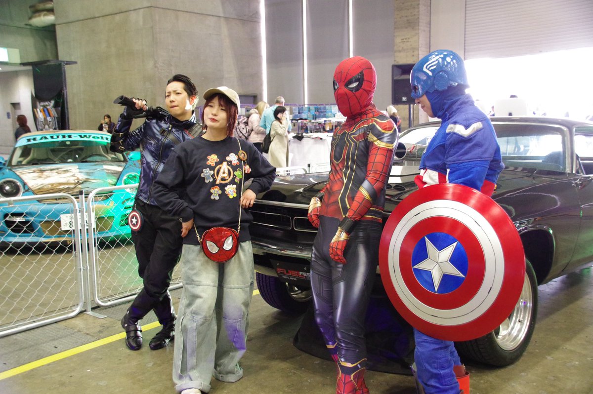 Takudarman's tweet image. 今年もみーさんと写真を撮らして頂きました！！
ありがとうございました！！
@imy_miiii @captainfm761 @shoboy88 @toni__yuta_ku @doctornaberange @vWo3brE1BP58177 @wounds935 
 #東京コミコン2024  #スパイダーマン #ナベンジャーズ  #レッドスカル