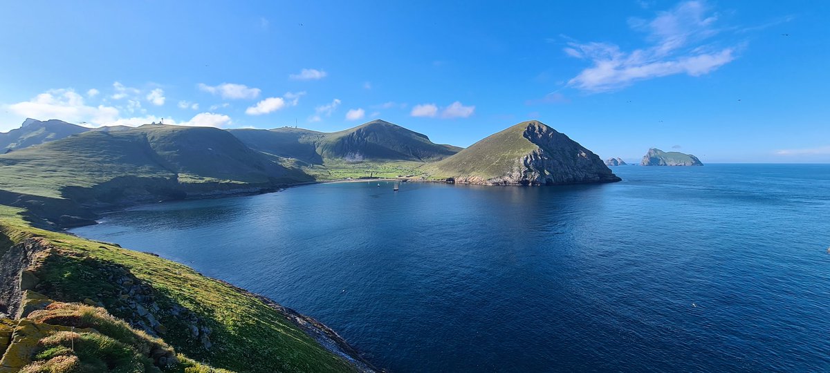 All is calm, all is bright .  This lovely image of Village Bay on a still summer's day.