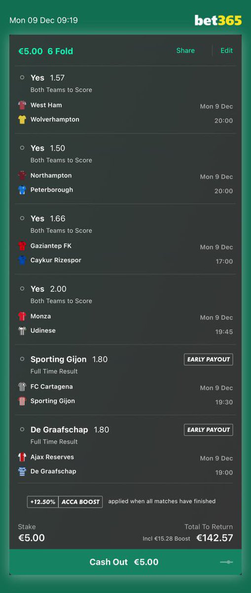 RealOddsMaster's tweet photo. 6-FOLD ACCA from the TG🚨
@ 25.45 Odds
🔗 https://t.co/e6qGmMOlRD
#Telegram #Betting #Tipster #Acca #6Fold #Tips #Bet365 https://t.co/HY9W7RDnLa