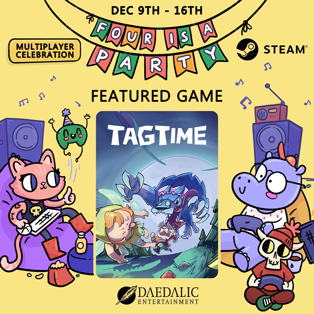 NiilaGames's tweet image. TagTime is participating in the Multiplayer Festival - Four is a Party!
Play on Steam!
store.steampowered.com/app/2449640/Ta…
#fourisaparty #tagtime #fairytale #partygame #indie