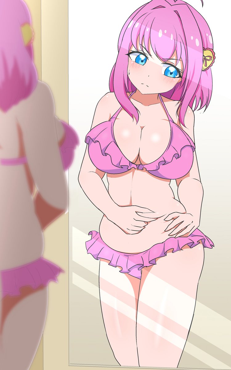 お題箱より
「水着着てお腹の肉を確認するみるき」 