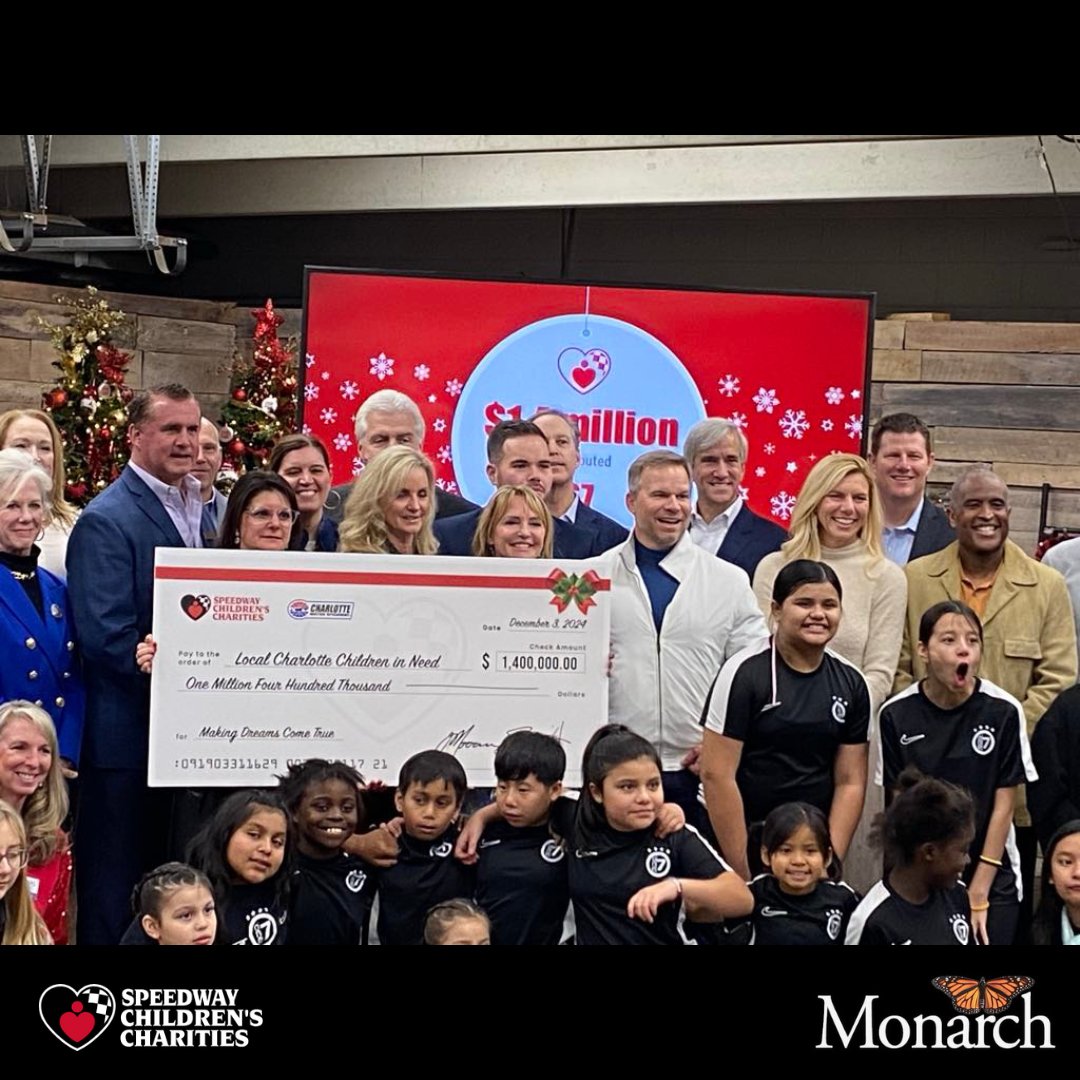 Grateful to <a href="/SCC_NC/">Speedway Children's Charities - North Carolina</a> for a $25K grant supporting Monarch’s SECU Youth Crisis Center! This funding will help kids 6-17 in mental health crises begin their healing journey. Thank you for making a difference in our community!