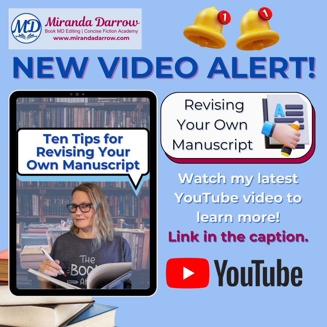 Miranda_Darrow's tweet image. #RevisingYourOwnManuscript #SixStepRevisionProcess #tentips #revising #editing #writerslife #MirandaDarrow #ConciseFictionAcademy #BookMDEditing #amwriting #writingcommunity