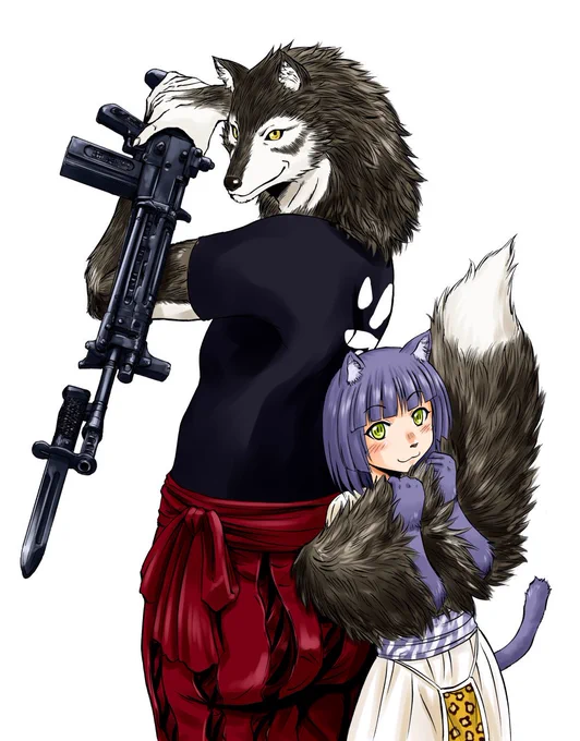 #AIは銃描けないからTLを銃持った絵で一杯にしようぜ仕事で描きまくってうんざりしてるから、ほとんど落書きで銃描かないや。 