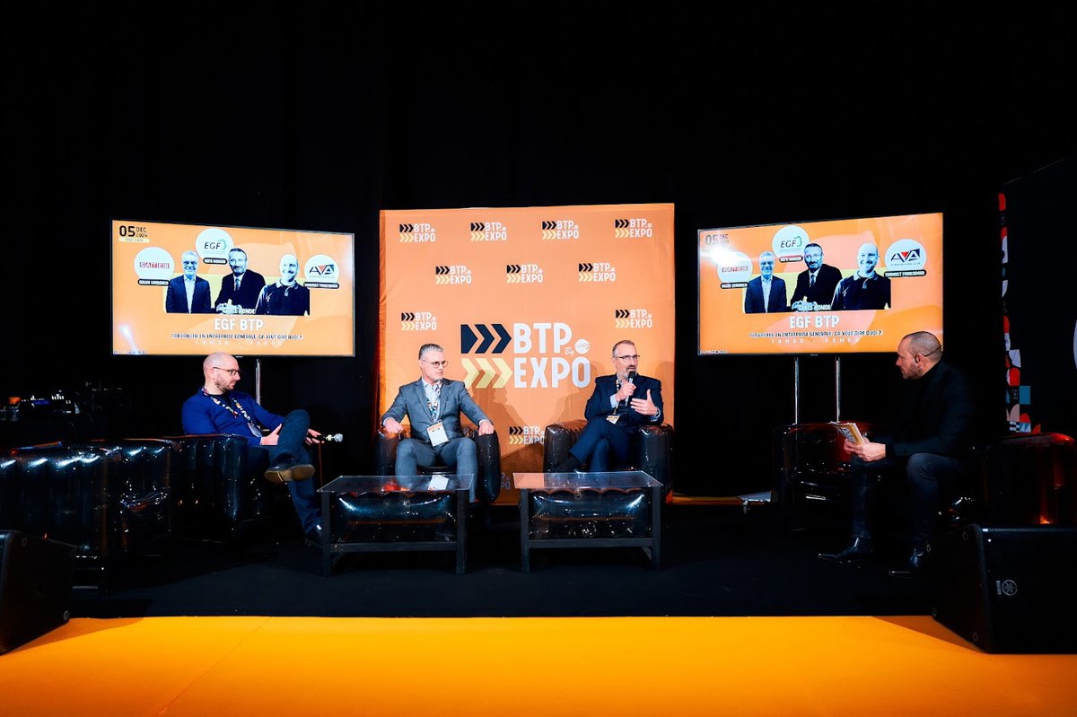 📢 Echanges fructueux entre Gilles LOURENCO, psdt de SATEB, Thibault Moncorger, psdt d'Aluminium Verre Acier et Rémi Ronsin, délégué Normandie d’EGF, sur le thème « Travailler en entreprise générale, ça veut dire quoi ? » au salon BTP Expo Rouen👍
🙏Merci à Infinity