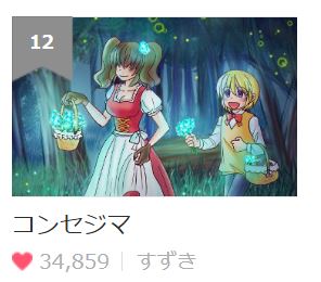 LINEマンガインディーズ ファンタジーSF枠2位頂きました!
総合は12位でした!
喜びます! 
