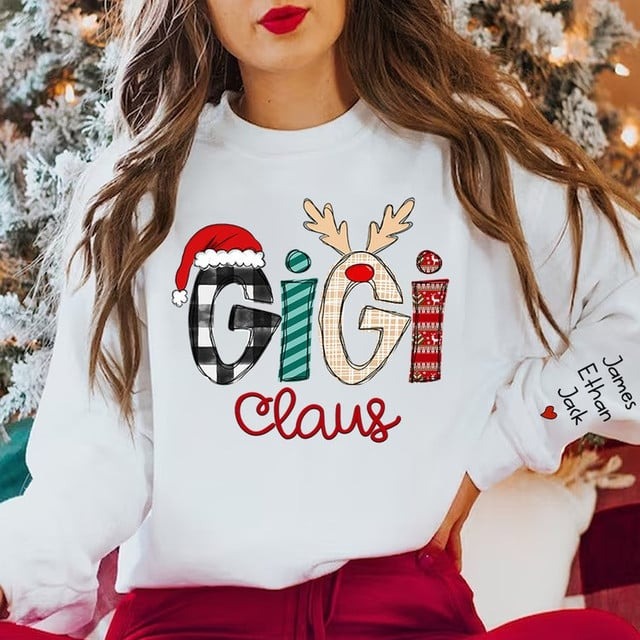 🎄 Celebrate Nana this Christmas with personalized sweatshirts! Cute, cozy, &amp; custom!