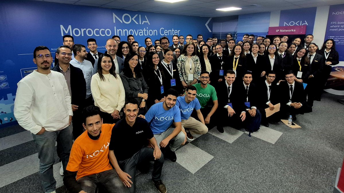 nokia's tweet photo. This week our new Innovation Center in Morocco hosted 100+ engineering students from #EMI & #INPT, showcasing cutting-edge tech & empowering future innovators.
More about the centre: https://t.co/IJwk23cJV4
@INPTweets
@EcoleMohammedia
#DigitalMorocco2030 #TeamNokia https://t.co/x2vuOjhgZm