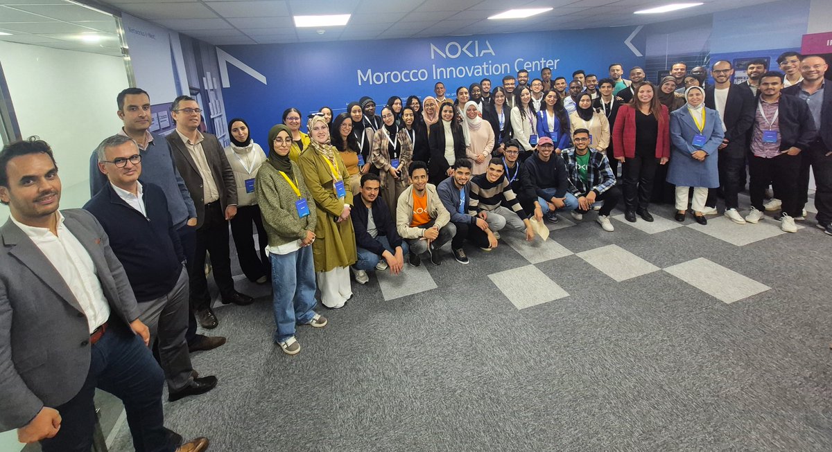 nokia's tweet photo. This week our new Innovation Center in Morocco hosted 100+ engineering students from #EMI & #INPT, showcasing cutting-edge tech & empowering future innovators.
More about the centre: https://t.co/IJwk23cJV4
@INPTweets
@EcoleMohammedia
#DigitalMorocco2030 #TeamNokia https://t.co/x2vuOjhgZm