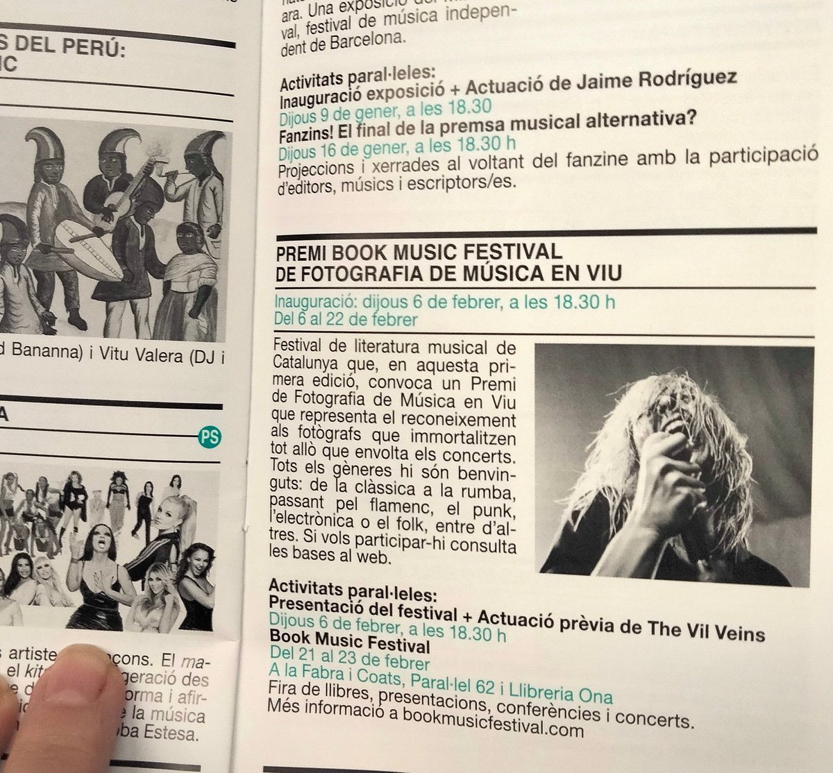 crisdefortunypa's tweet photo. 🏆📷 PREMI BOOK MUSIC-VISUALKORNER. Premi a la millor fotografia de Música en viu! Ja tenim el folletó! Gràcies @ccalbareda!
#premibookmusicvisualkorner #expo
#bookmusicfestival #visualkorner
#ccalbareda
#Barcelona #fotomúsicaenviu
@BookMusicFest
@visualkorner
@JosepBurset https://t.co/d6ZhHtcIGe