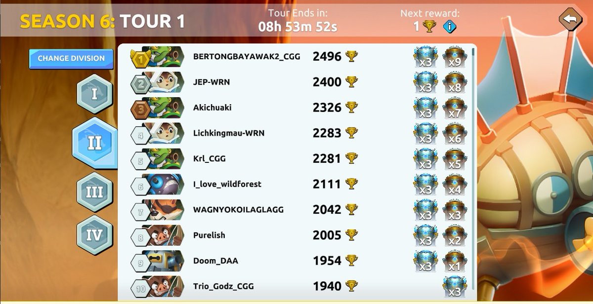 Nuevamente Felicitar a mis Pilotos <a href="/JEP5002/">JEP</a> 😎 Top #2 y <a href="/lichkingmau/">LichKingmau</a> Top #4 en el primer tour de la s6 en <a href="/playwildforest/">Wild Forest</a> a pesar de tener pequeños inconvenientes para luchar el top 1 hasta el final, lograron mantenerse dentro del top 5! Go <a href="/WarriornetaGG/">Warriorneta | WRN Gaming</a> 🚀🚀🚀 $WF #Lordish