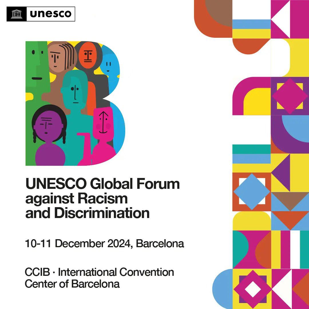 This week, Barcelona will host the 4th <a href="/UNESCO/">UNESCO 🏛️ #Education #Sciences #Culture 🇺🇳</a> #GlobalForum Against Racism &amp; Discrimination!🌍 Join leaders, activists, &amp; <a href="/cheggdotorg/">Chegg.org</a> 2024 #GlobalStudentPrize winner Ángela Olazarán Laureano as they drive change and build partnerships.

Learn more here: globalforumagainstracism.org