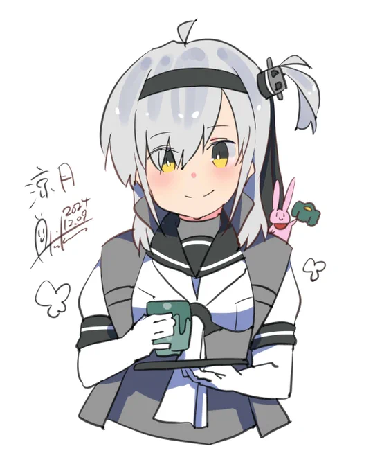 涼月『よかったら。』#艦これ #涼月#艦これ版深夜の真剣お絵描き60分一本勝負#艦これ版真剣お絵描き60分一本勝負_20241209 