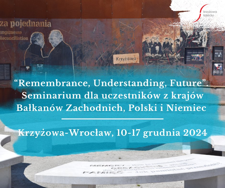 Fundacja Krzyżowa (@krzyzowa) on Twitter photo Wspólna inicjatywa Fundacji Krzyżowa, MSZ Polski i Niemiec – seminarium „Remembrance, Understanding, Future” dla młodych ludzi z krajów Bałkanów Zachodnich, Polski oraz Niemiec, 10-17 grudnia w Krzyżowej i Wrocławiu!
<a href="/MSZ_RP/">Ministerstwo Spraw Zagranicznych RP 🇵🇱</a>
Konsulat Generalny Niemiec we Wrocławiu #BerlinProcess Wspólna inicjatywa Fundacji Krzyżowa, MSZ Polski i Niemiec – seminarium „Remembrance, Understanding, Future” dla młodych ludzi z krajów Bałkanów Zachodnich, Polski oraz Niemiec, 10-17 grudnia w Krzyżowej i Wrocławiu!
<a href="/MSZ_RP/">Ministerstwo Spraw Zagranicznych RP 🇵🇱</a>
Konsulat Generalny Niemiec we Wrocławiu #BerlinProcess
