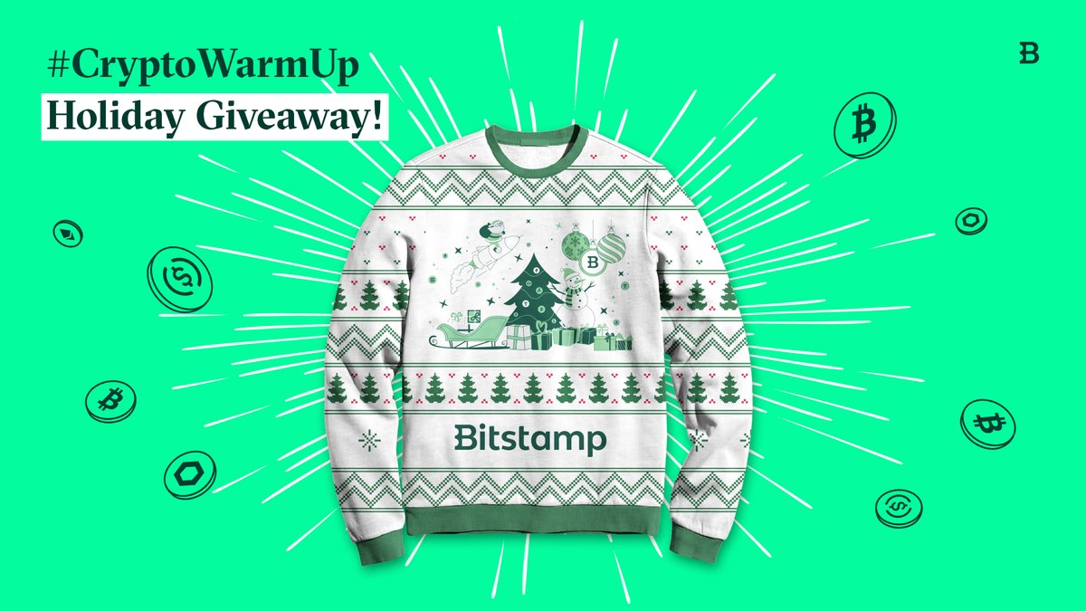 RobinhoodCrypto's tweet photo. 🎅 Bitstamp #CryptoWarmUp Holiday Giveaway! 🎄

As the crypto market heats up, we're getting ready for what's to come! ❄️ And to help keep you even warmer this winter (literally!), we’re giving away a cozy sweater to 21 lucky Bitstampers. 🎁

Learn how to participate below ⬇️ https://t.co/oxAtz3N7oP