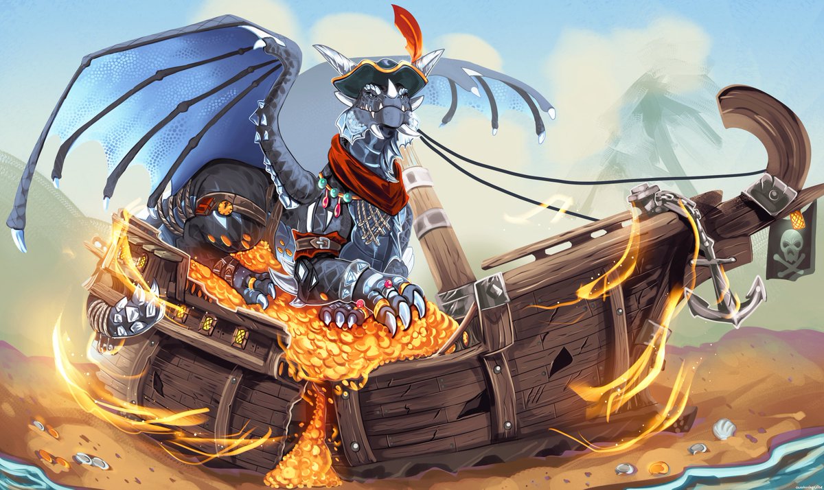 Our captain is a dragon?!🏴‍☠️