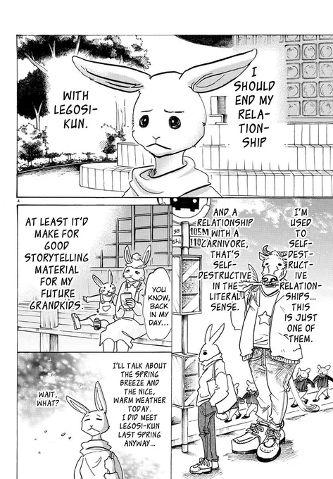 I think the only thing LegoHaru lost in the adaption is a certain "difficulty" of relationship (outside of Legosi being his own worst enemy.) Imo part of the beauty of Legosi and Haru is that nothing ever works out easily, yet they keep coming back to each other. 