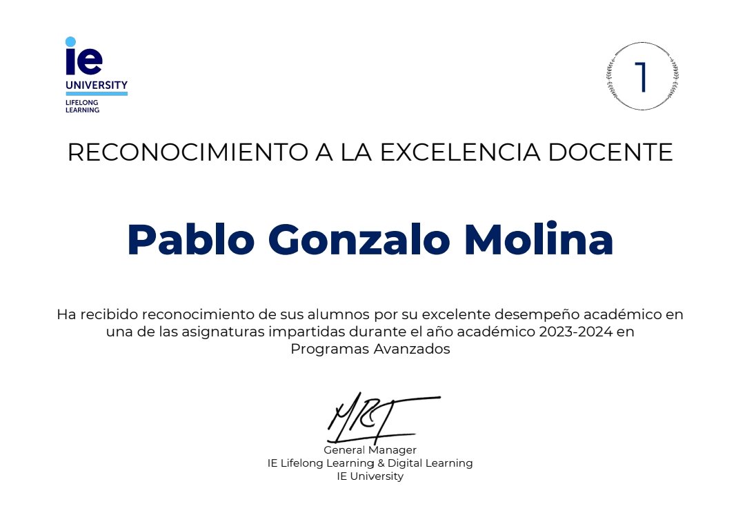 Gracias a los alumnos del <a href="/IEbusiness/">iebusiness</a> por el premio a la excelencia académica 2024. Gracias a <a href="/marchu12345678/">Marcelino Lominchar</a> y a <a href="/cqueipo/">CarmenQueipoDeLlano</a> por su dirección y a los colegas de <a href="/EstComunicacion/">Estudio de Comunicación</a> por los aprendizajes que luego puedo compartir en clase.