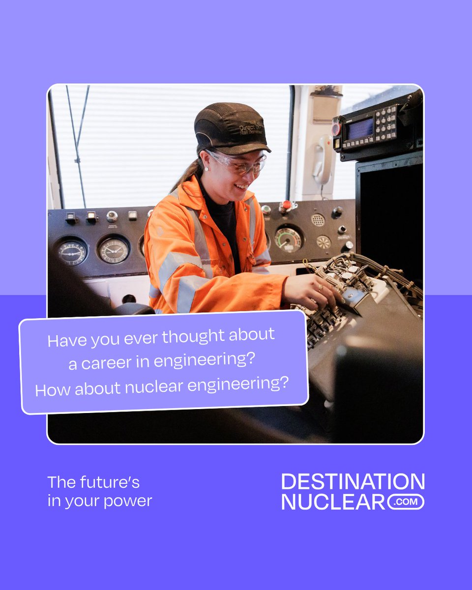 Dest_Nuclear's tweet image. Considering a career where innovation sparks real change?🌟 
 
Nuclear engineering offers diverse roles, from systems to structural, all crucial for a sustainable and secure future. 
 
Check out: destinationnuclearcareersportal.co.uk
 
#DestinationNuclear #JobsinEngineering