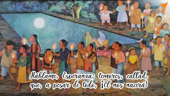 Peregrinamos en este Adviento como Centinelas de Esperanza!!
Acompaña la pintura de Diego Rivera un fragmento de Pedro Casaldaliga.
#CONFAR #Avdiento2024