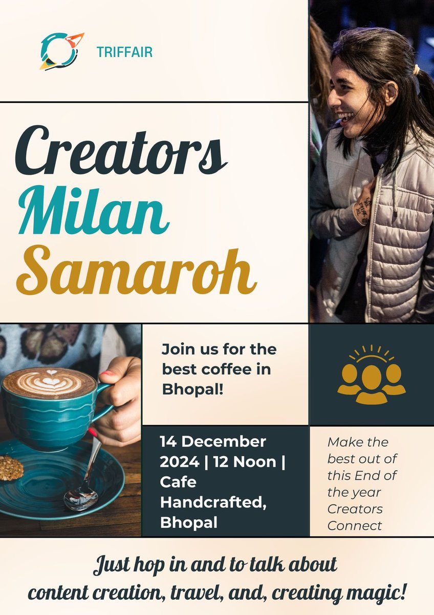 zendork's tweet photo. Shoutout to all the Bhopalis out there! Love travel? Love creating content? Let’s have a catch up over coffee and talk about how we can make the most out of the things we love doing! 

This Saturday, 14 December, Handcrafted Cafe. No registration required, just hop in! https://t.co/D2fumnLWRD