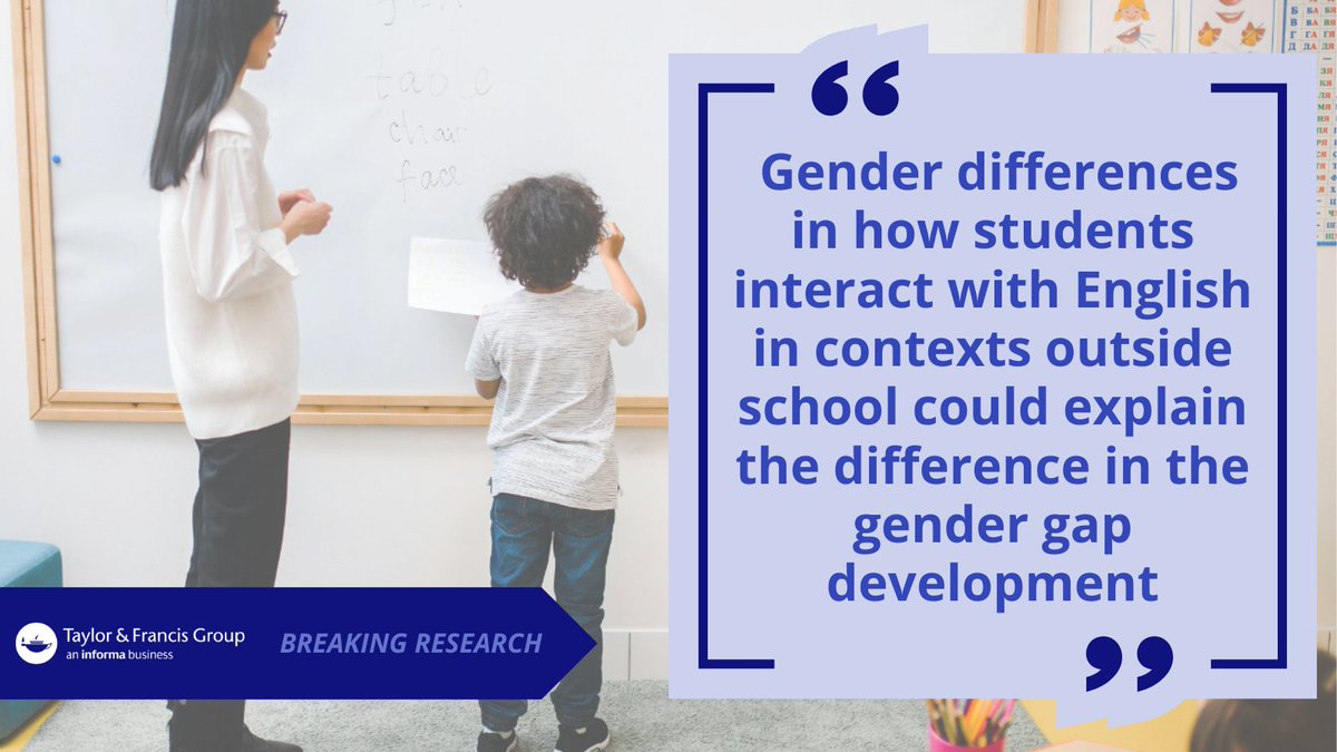 Taylor&Francis News (@tandfnewsroom) on Twitter photo New research, out today, suggests online tech - like gaming and YouTube - could be why Norwegian boys aged 10-13 are surpassing girls in learning English as a second language🎮💻
<a href="/astrid_mjs/">Astrid Marie Jorde Sandsør</a> and <a href="/brevik_m/">Lisbeth M Brevik</a> analyzed data of more than 1 million children👇
tandfonline.com/doi/full/10.10… New research, out today, suggests online tech - like gaming and YouTube - could be why Norwegian boys aged 10-13 are surpassing girls in learning English as a second language🎮💻
<a href="/astrid_mjs/">Astrid Marie Jorde Sandsør</a> and <a href="/brevik_m/">Lisbeth M Brevik</a> analyzed data of more than 1 million children👇
tandfonline.com/doi/full/10.10…