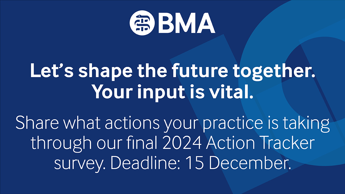 Is your GP practice taking collective action? 

Let us know by 15 December which actions you’re currently taking, using our action tracker👇
surveymonkey.com/r/BMADecGPTrac…