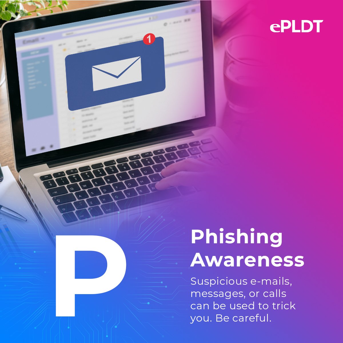 ePLDT's tweet image. How can you stay safe online?

Remember to PUSH! 

These simple steps can mean the difference between staying safe and falling prey to cyber attacks.​
​
#ePLDTElevatingTechWithYou ​
#Cybersecurity 
#CyberTips 
#OnlineProtection