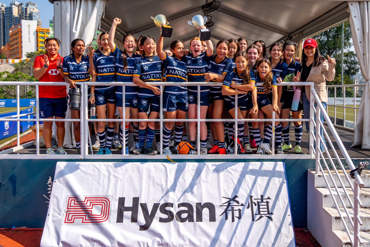 HongKongRugby's tweet photo. Your Hysan Youth Girls Champions 🏆
A remarkable achievement by Hong Kong Football Club, who swept the board this year by securing both the League and Grand Championship titles in the U14, U16, and U18 categories!
#hkrugby #AGameForAll https://t.co/Cu0CZzEXEF