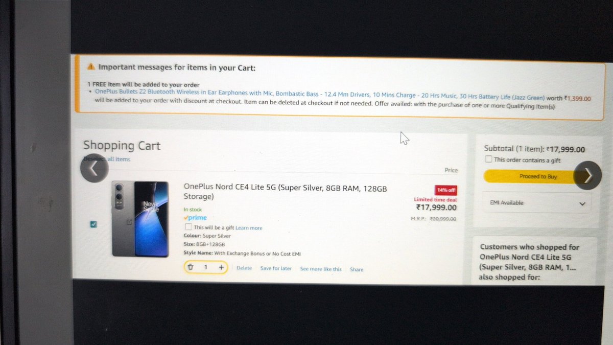 pntkhandelwal2's tweet photo. @AmazonHelp So we need to pay for free item on Amazon from now onwards 

Beware ⚠️ https://t.co/tzm5LsCRhg