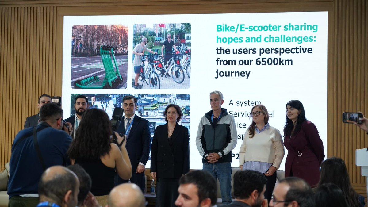 🚴‍♂️ #COP29 - Summary 2/2 🚴‍♀️

We met stakeholders to:
- Present 10 proposals 📄
- Understand stances on cycling 🚲
- Plea for cycling in transport policies at all levels 🌍

1/12 : we spoke about bike sharing at Bolt’s sustainable transport event @maarifapashayeva ♻️ #Cop29bikeride