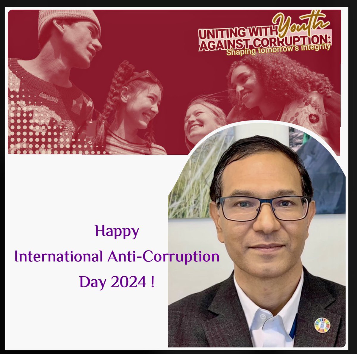 Young people have dreams &amp; aspirations but corruption erodes the fabric of a society &amp; distorts fair opportunities.Yet young people are powerful forces for promoting integrity &amp; combating corruption. Let’s unite with youth against corruption! 
 #UnitedAgainstCorruption #IACD2024