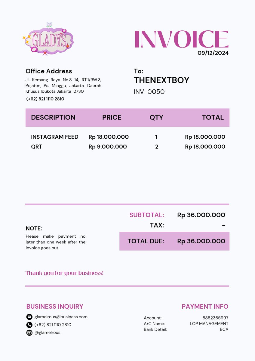 ⠀
⠀
Sebuah nota pembayaran dikirim
kepada: <a href="/THENEXTBOY/">Daniel Ogando</a> <a href="/kitabrasa/">𝗧𝗔𝗠𝗜𝗘.</a> <a href="/PhiIomene/">𝓘velle 𝓑ora</a>

Ditempat,
⠀
⠀