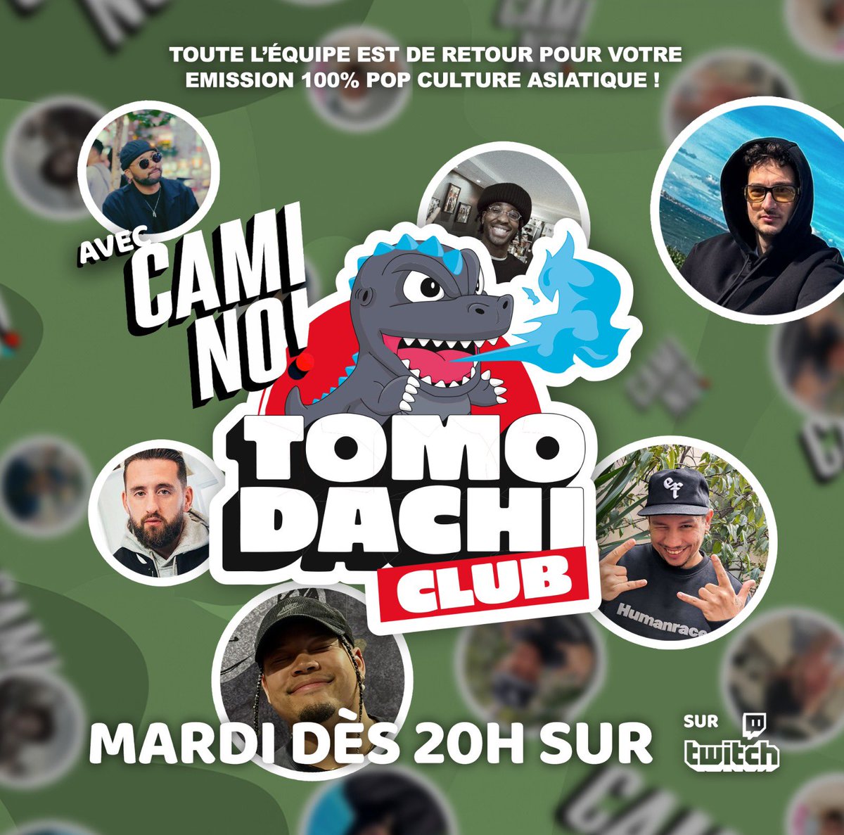 TOMODACHI X CAMINO : LE CROSSOVER 🔥 

Un TOMODACHI CLUB de fou qui se prépare pour ce mardi 10 décembre à 20h sur la chaîne Twitch de Tomodachi avec l’équipe <a href="/CaminoTV/">LONGUE VIE À TOUS MENNÉS ❤️</a> pour parler de leurs débuts jusqu’à devenir la structure qui est CAMINO ! 🔥

On accueillera <a href="/Piwayseven/">Nevesyawip</a> ,