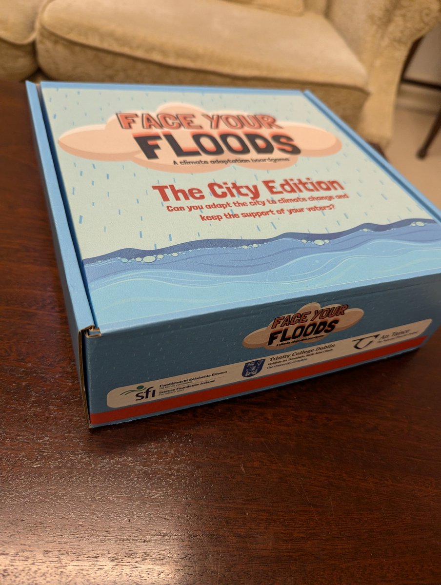 All boxed up and ready to go! Delighted to be sending out some sets of our Face Your Floods game to schools this week to thank them for their participation in the Climate Smart programme this year!