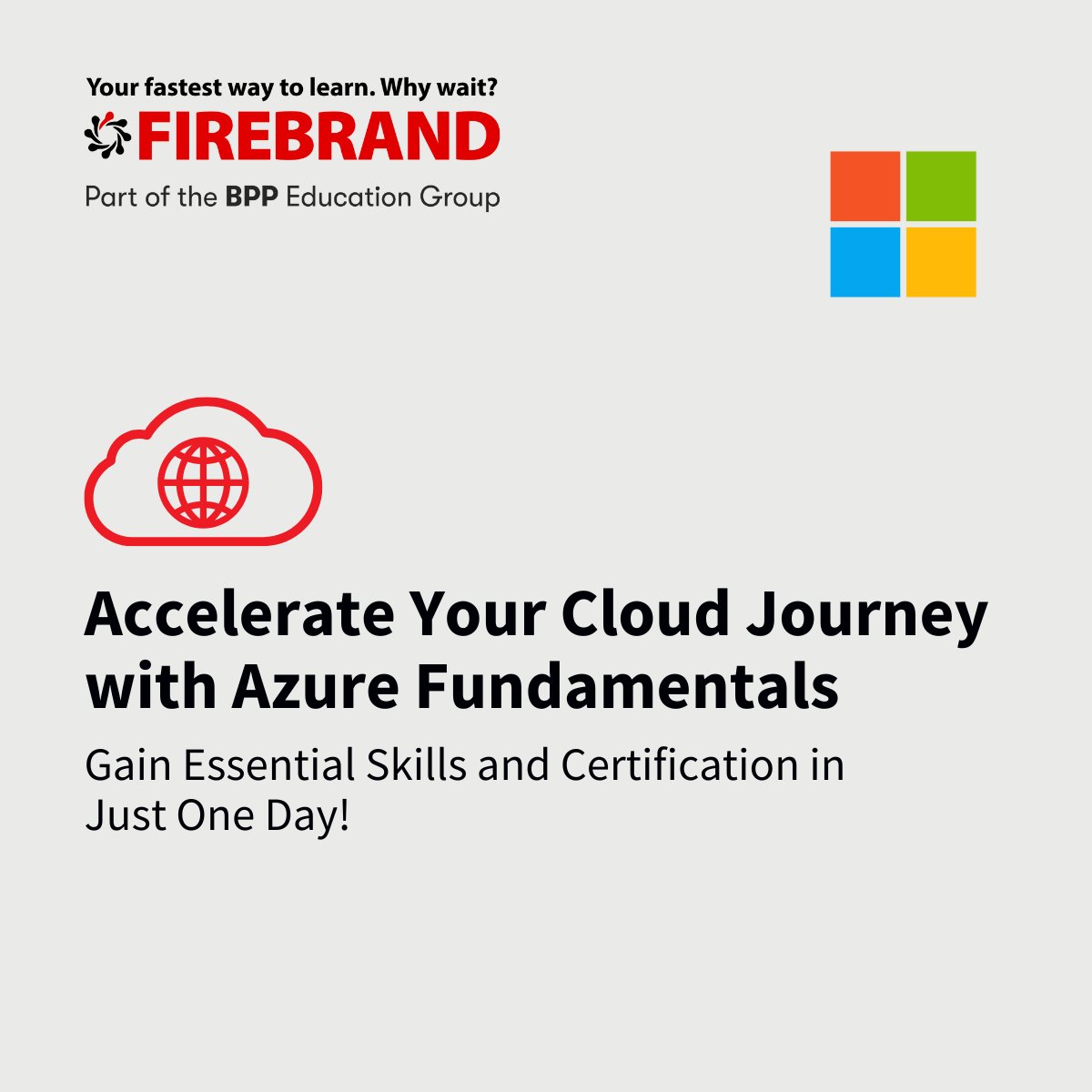 BeAFirebrand's tweet image. Unlock cloud computing with our Microsoft Certified: Azure Fundamentals (AZ-900) course in just one day! Enrol now!
ow.ly/7B8050TW8tc
#AzureFundamentals #MicrosoftCertified #CloudComputing #FirebrandTraining