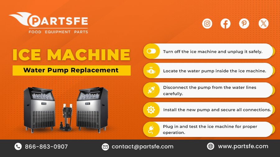 PartsFe's tweet image. Ice machine not making ice? It could be a faulty water pump! Get a quick fix with a replacement part from Partsfe.

👉Shop now: bit.ly/3S5xVIy

#icemachineparts #icemachinewaterpump #icemachinemaintenance #icemachinecommercial #RestaurantEquipment #Partsfe #partsfebuzz